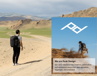 Traveler with camera backpack, Traveler with stylish backpack exploring