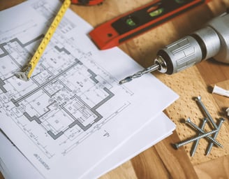 Detailed construction blueprint for home addition in Central Florida prepared by remodeling design s
