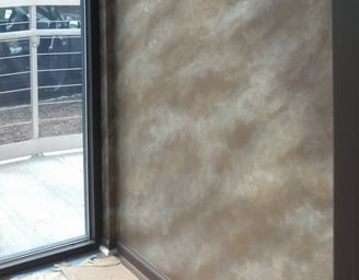 fantasy marble custom wall finish by Marcine for a dental office in Parsippany, NJ