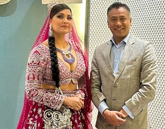 Bijay Suwal with famous Bollywood actress and model Lara Dutta