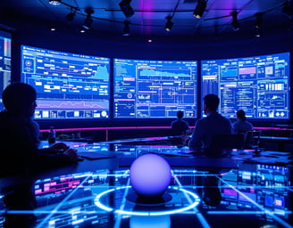 Bild Mitarbeiter schauen auf Statistiken