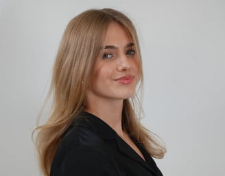 Girl with blonde hair smiling