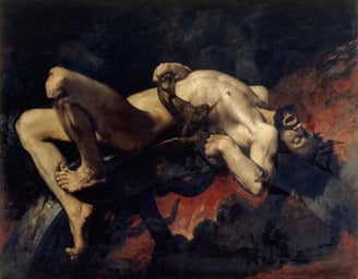Jules-Élie Delaunay's Ixion Thrown into the Flames