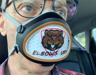 Elbows UP! - Flo Mask Decoration - Beaver head.
