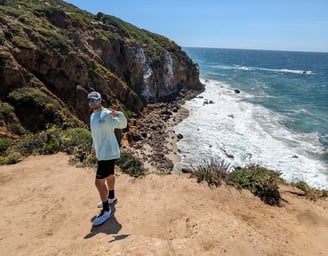 Physical therapist on the coast of California