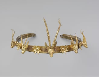 Headband with Heads of Gazelles and a Stag Between Stars or Flowers at the MET