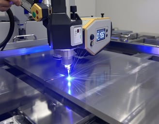 Handheld fiber laser welding machine joining aluminum sheet