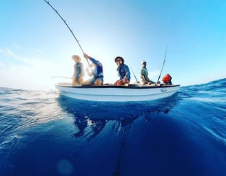 Zanzibar fishing charters - skiff boat