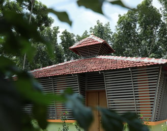 image of thapobhoomi , a yoga centre in the kerala 