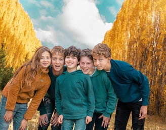 Sesión de fotos para familias en Bariloche. Fotografía familiar