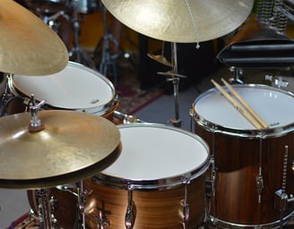 a drum set up for a drum set up for a drum set up