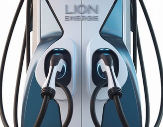 a charging station with two charging cords and a charger