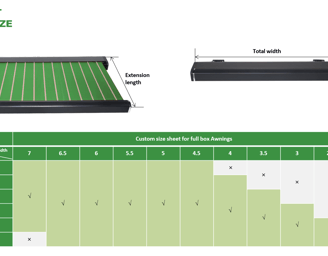 awning size custom