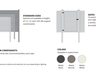 fence size and color