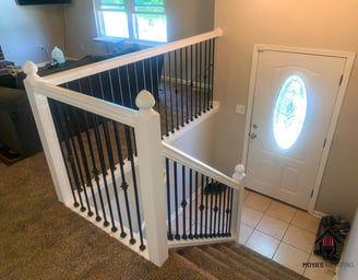 Stylish hallway with newly painted walls