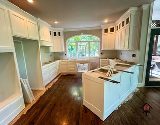 Modern kitchen with fresh paint