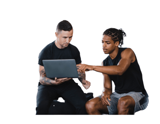 A personal trainer and client sat down discussing fat loss