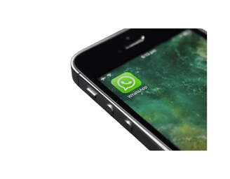 A mobile phone showing whatsapp