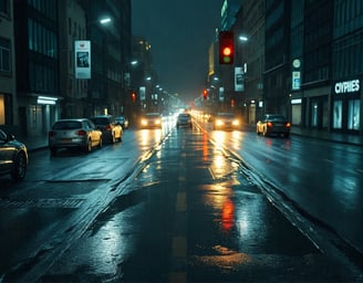 caros estacionados como farol ligado