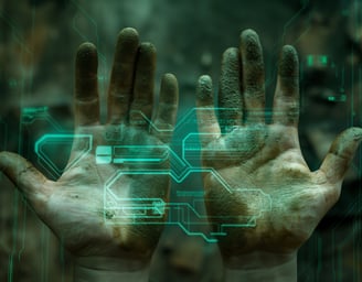 a person holding their hands up to the camera