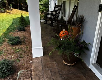 custom front porch stamped concrete huntsville alabama