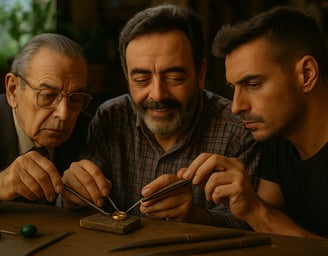 joyeros trabajando