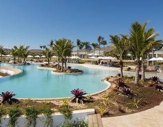 Longa Pisca com coqueiros