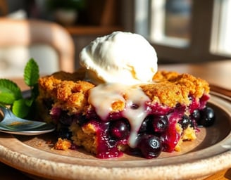 Blueberry Cinnamon Roll Dump Cake