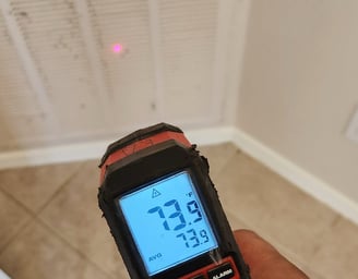 Our comfort experts checking airflow quality.
