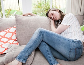 woman taking a power nap