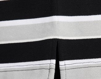 a man in a striped shirt retro