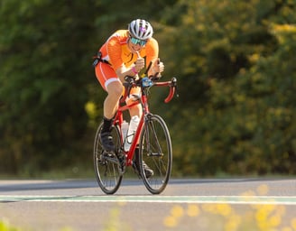 enduranceID with Ignas cycling 180km on the Ironman race 