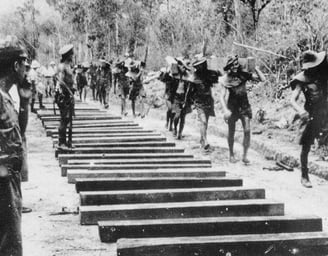 POW's working on the infomous Death Railway in 1944