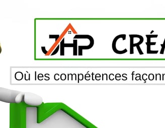 Logo de JHP Création, maître d'œuvre spécialisé en construction neuve, rénovation et extension