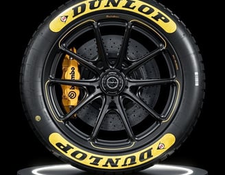 close up sidewall of dunlop tyre sold at the tire shop in nigeria