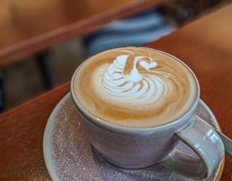 A flat white at Levanter Cafe in Balaclava, Melbourne