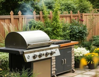 bbq in a garden