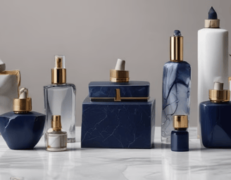 White and blue perfumes