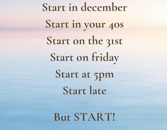 Just start to achieve your dreams motivational quote