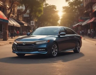 a blue honda accord accord is shown in this image
