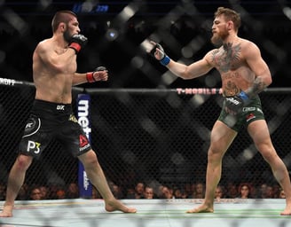 Khabib and McGregor face off in UFC octagon