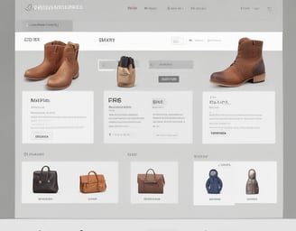 a storefront page with a variety of different types of bags