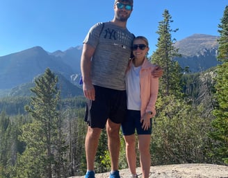 Two travel physical therapists enjoying Rocky Mountain National Park”