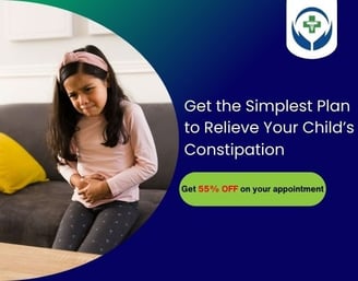 Get the simplest plan to relieve your child's constipation. Book an appointment now.