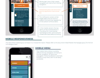 Mobile City of Providence Website Mockup
