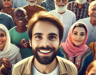 Community standing together  