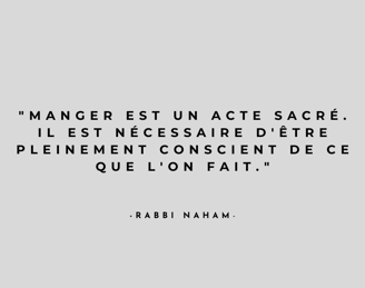 a quote from the author of the book,'mangeret de l '