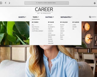 Navigation Menu - Career by Gloweave Website (Gloweave)