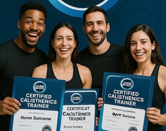 Students Certified from CALIBAF INSTITUE as Certified Calisthenics Trainer