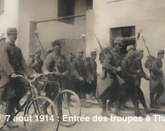 Entrée des troupes françaises à Thann août 1914